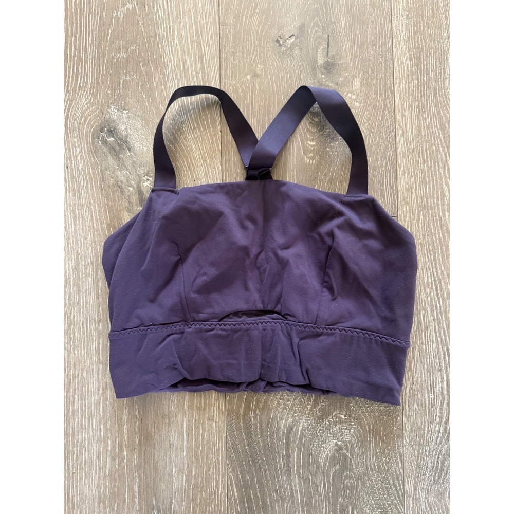 Athleta Womens Purple Medium Impact T-Back Sports Bra Cutout Detail Size M